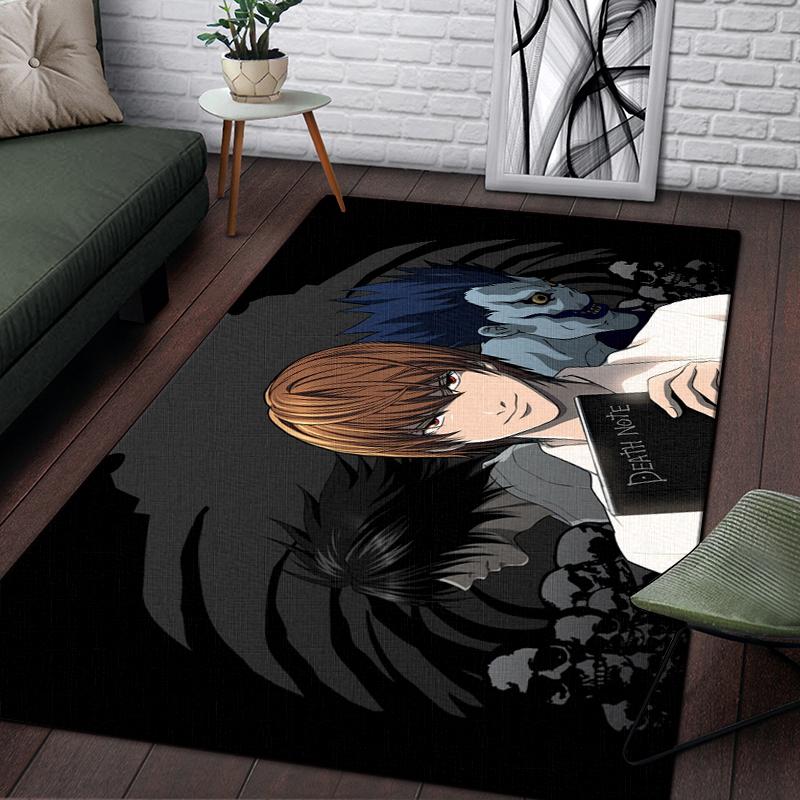 Death Note Comic Printed Carpet for Living Room Rugs Camping Stranger Things Picnic Mats Anti-Slip E-sports Rug Yoga Mat Gifts