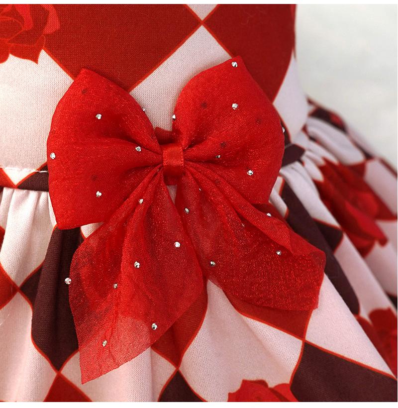 Dog Dress Clothes Valentine's Day Winter Puppy Kitten Cat Love Dress Cute Bow Pet Skirt Party Wedding Dress New Year Decorations