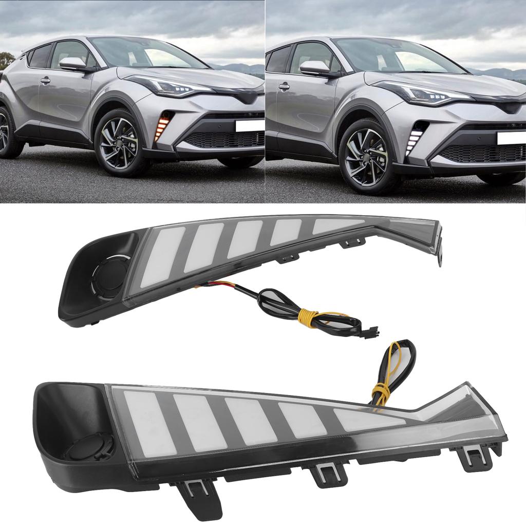 LED DRL Daytime Running Light Turn Signal Lamp IP68 Waterproof Fit for C-HR 2020-2021