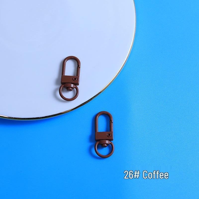 Colorful Dog and Shrimp Alloy Keychain Pendant - Metal Buckle Design