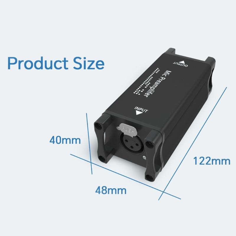 Microphone Preamplifier 25dB For Dynamic And Ribbon Mics For Studio Recording Or Live Sound
