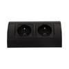 FURNITURE SOCKET 2X2P+Z BLACK - ON-AE-1303/B