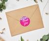 Darling Souvenir 45 Pcs Round String Lights Thank You Fuschia Pink Stickers DIY Envelope Seals-1.6