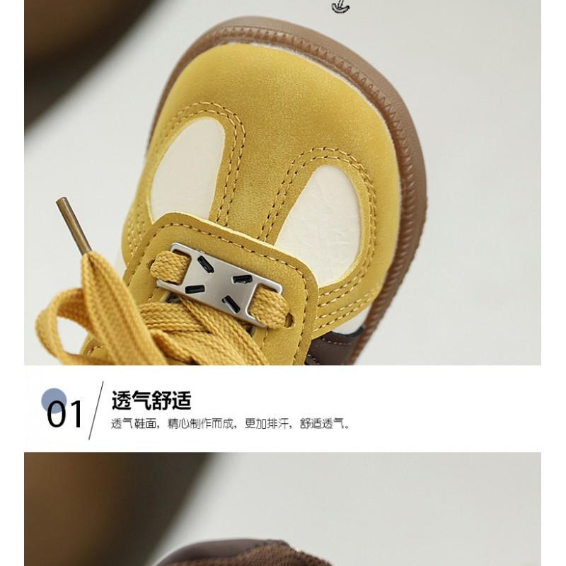 Kids Slip-On Casual Sneakers Boys Girls Soft Rubber Sole Lightweight PU Upper Toddler Low-Top Shoes