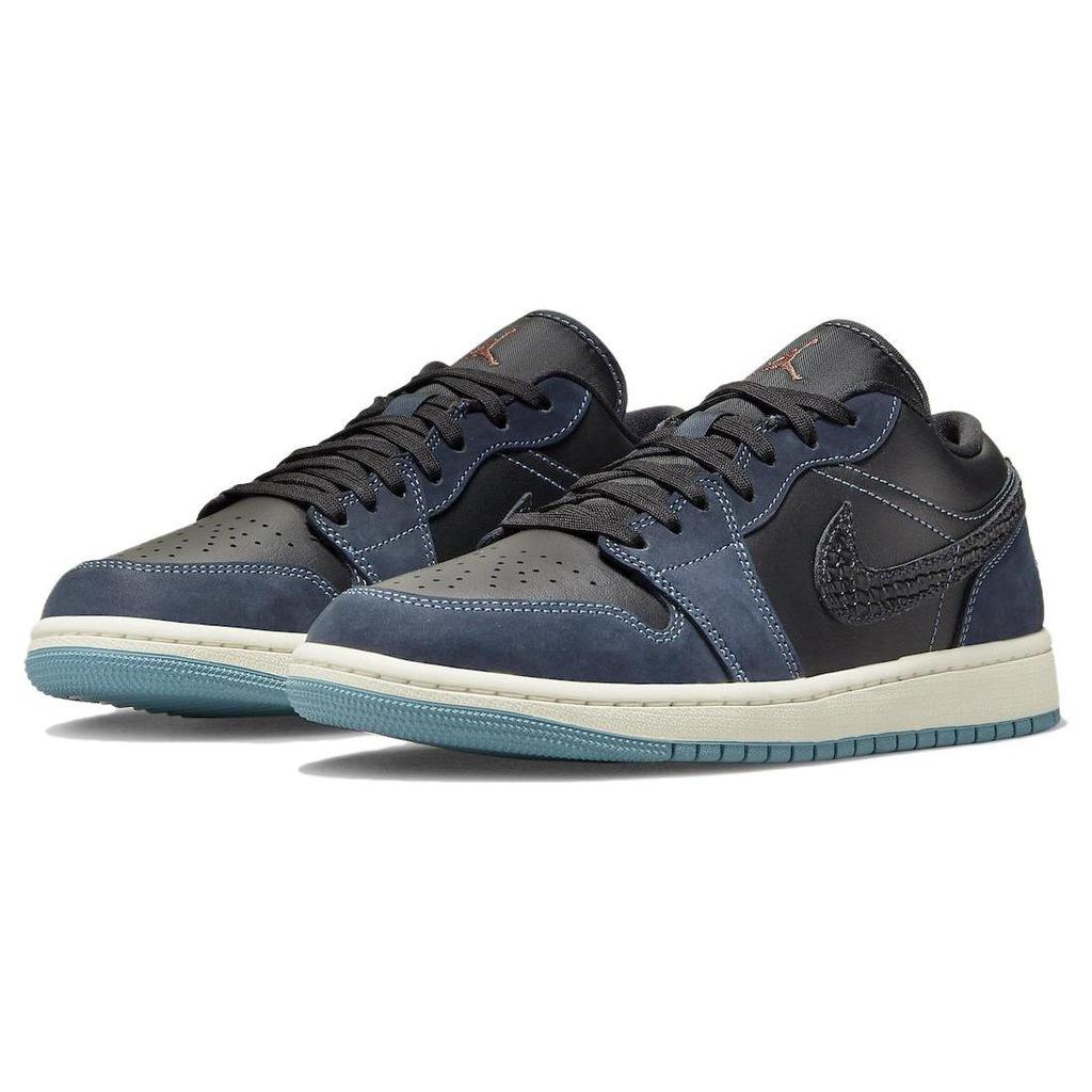 Jordan 1 Low SE Black Dark Obsidian Snakeskin Women's FJ5478-010