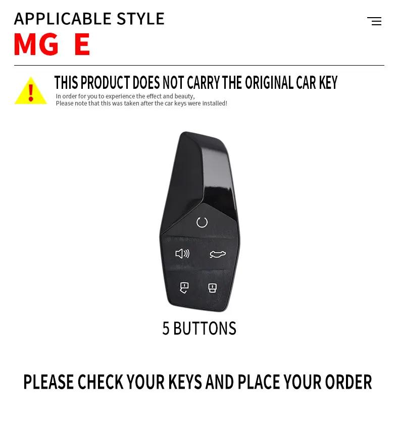 Interior Mouldings Zinc Alloy Car Key Case Bag For MG ONE 2022 2023 2024 Keyless Entry Smart Remote Protection Shell