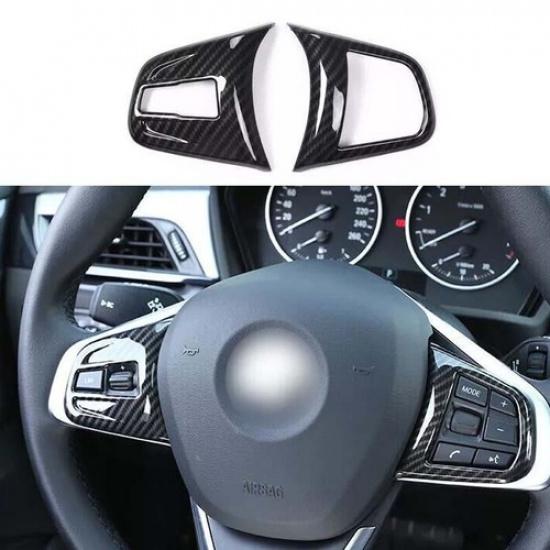 Steering Wheel Button Carbon Fiber Frame Cover For BMW 2 Series Touring 2015-19