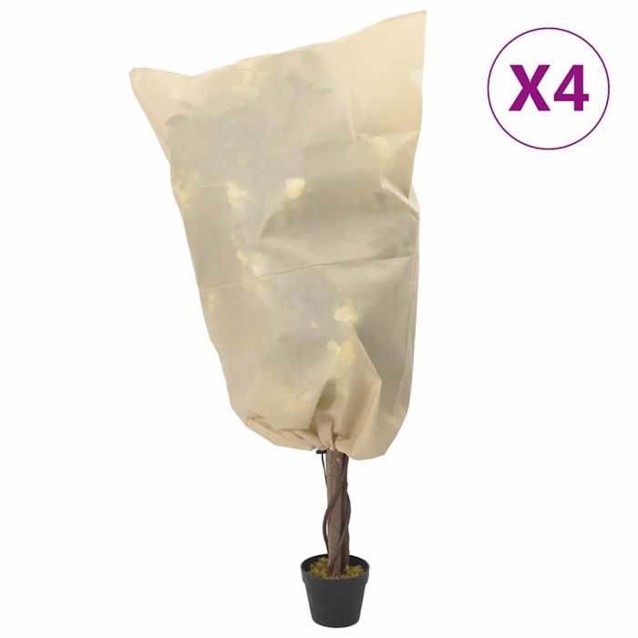 VidaXL Housses de protection pour plantes avec cordon de serrage 4 pcs 364874
