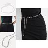 Gold Metal Retro Waist Chain For Women With Sparkling Rhinestones For Evening Wear