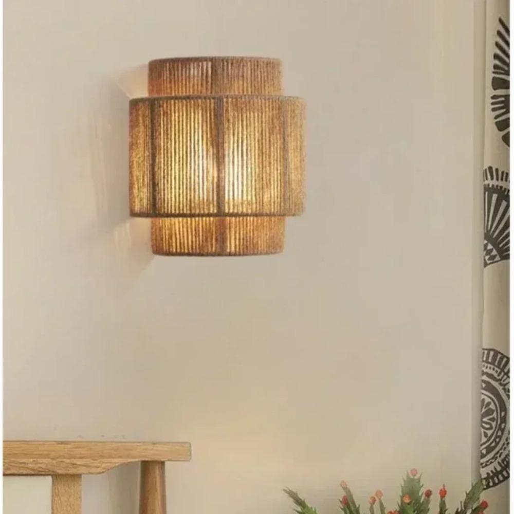 1/5PCS Modern Wall Lamps Hemp Rope Wall Light or Bedroom Bedside Lights for Living Room Aisle Decoration Wall Lamp Handcraft