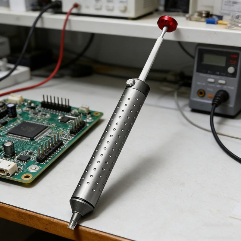 Sturdy Aluminum Alloy Solder Sucker with Powerful Vacuum Handheld Tool for Quick Desoldering in Electronics Projects
