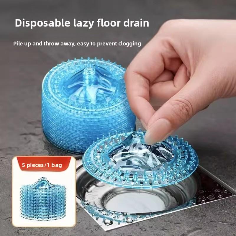 Disposable PVC Drain Hair Catcher Modern Shower Sink Strainer for Bathroom