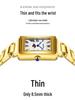 Sanda Women's Retro Quartz Waterproof Watch with Roman Numerals, Moon Phase, and Light Luxury Design - Square Model 9122.