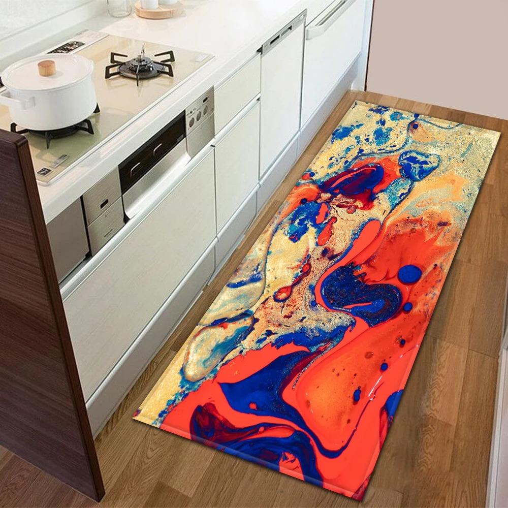 Oil Painting Graffiti Pattern Home Kitchen Floor Mat Door Front Decoration Floor Mat