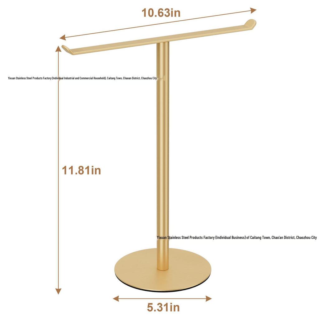 Space-Saving Vertical Towel Rack for Bathroom or Kitchen Countertop Storage