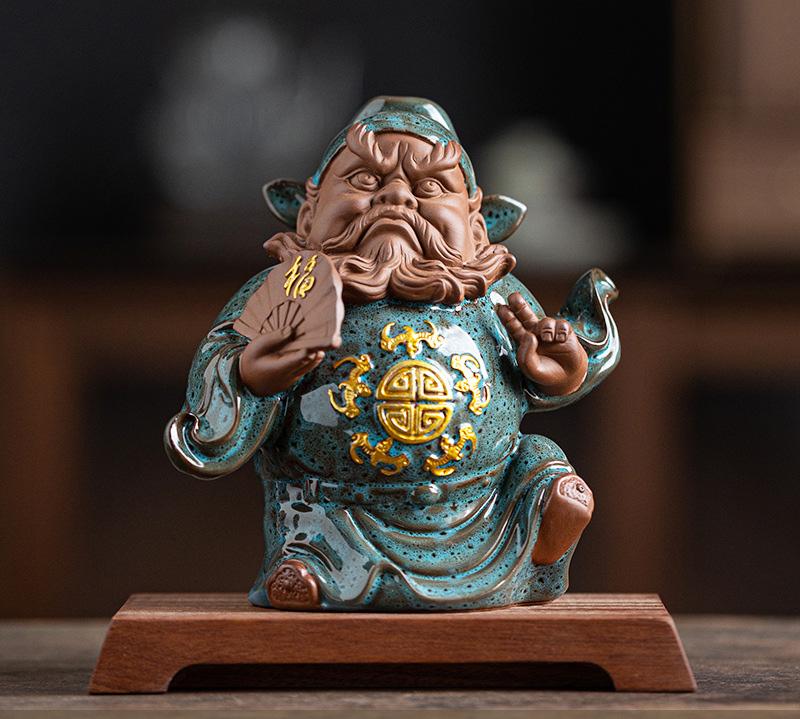 Ceramics Tianshi Zhong Kui Statue Chinese Folk Figures To Ward Off evil Ornaments Deluxe Home Room Office Feng Shui Statue