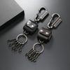 Leather Dice Model Keychain Zinc Zinc Alloy Cool Cowhide Key Chain Personality Dice Key Chain  Car Decoration
