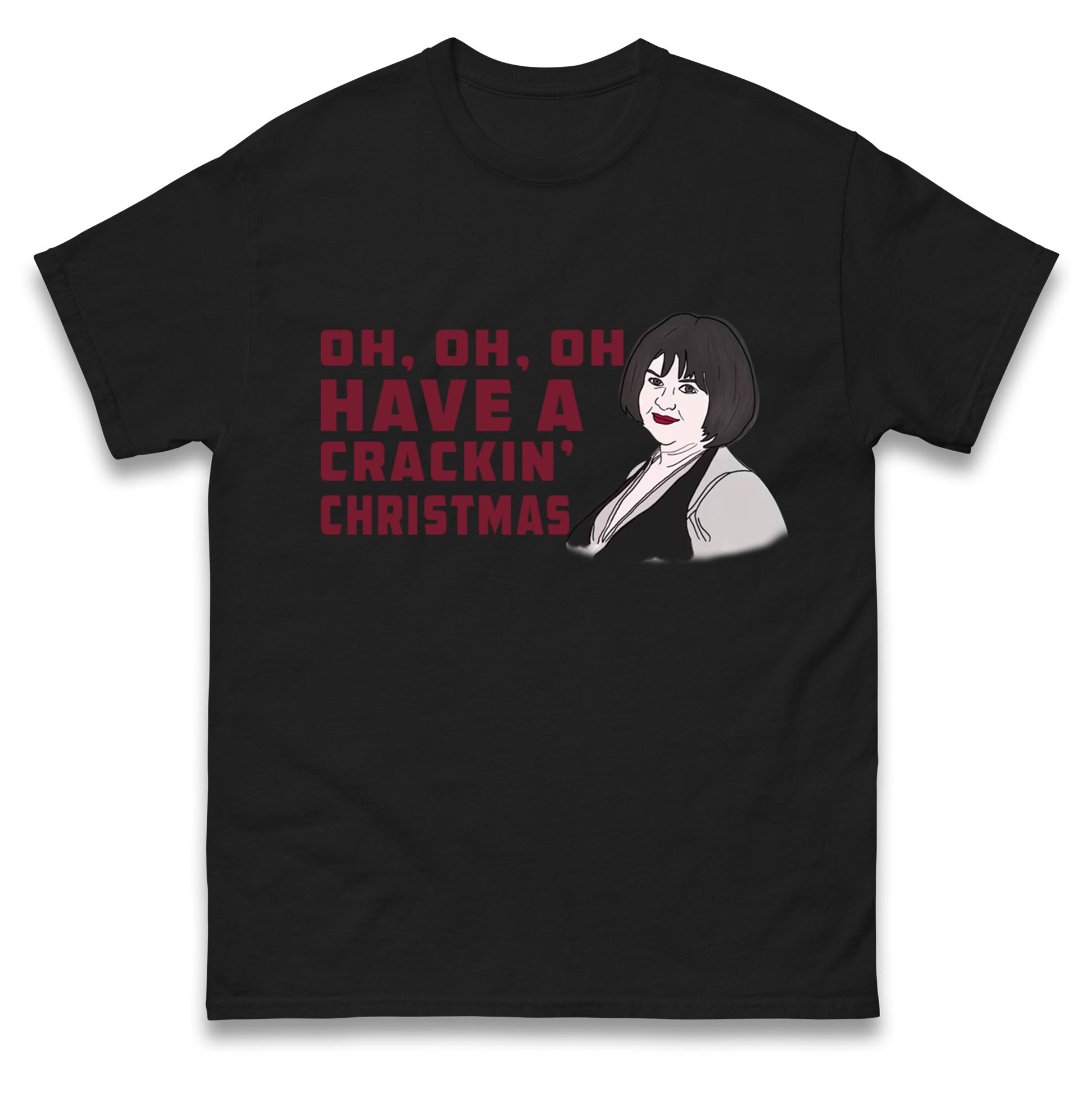 Oh My Crackin Christmas Nessa Gavin And Stacey Mens T Shirt Womens Tops Tees L