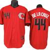 2026 Cincinnati Reds 44 Delacruz Red City Edition Embroidered Baseball Jersey Short Sleeve Unisex