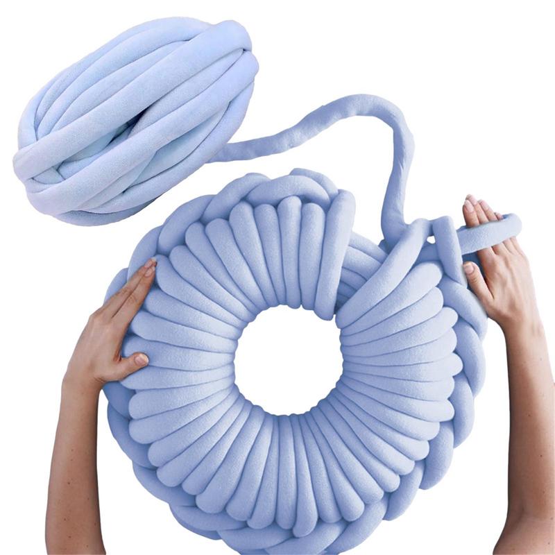 250 g superdickes, sperriges, grobes Garn zum Handstricken, Häkeln, weiche, große Baumwolle, DIY-Armstricken, Roving-Spinngarn für Decken