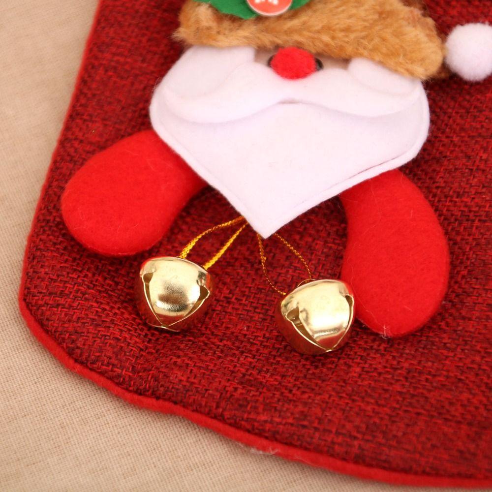 Cute Christmas Stockings Santa Claus Snowman Elk Christmas Tree Ornaments Home New Year Decor