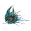 Sparkling Peacock Hair Clip Hair Accessory with Feather Design Side Clip With Rhinestones Secure Grip Hair Barrette