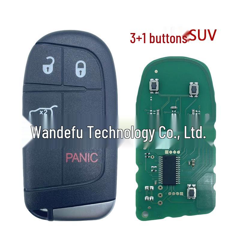 M3N40821302 Key Fob for Jeep, RAM, Chrysler, Dodge, SRT Hellcat - ID46 Chip, 433MHz Frequency