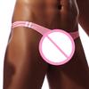 Breathable Seamless Ice Silk Men Briefs U Convex Low Waist Thong for Inside Wear