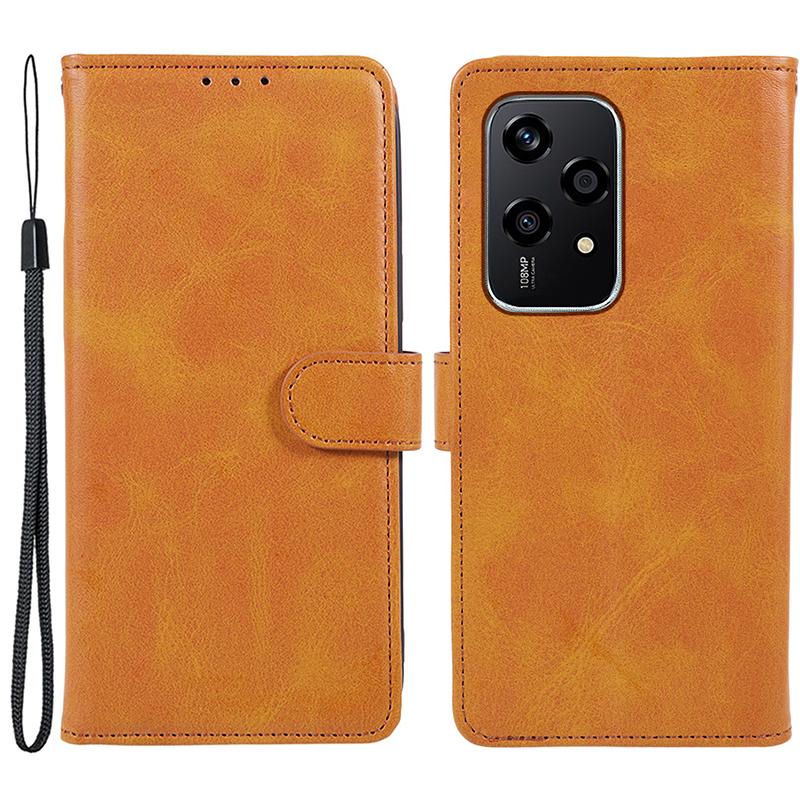 

Чехол-кошелек из кожи для Honor 200 Lite с магнитной застежкой Khaki