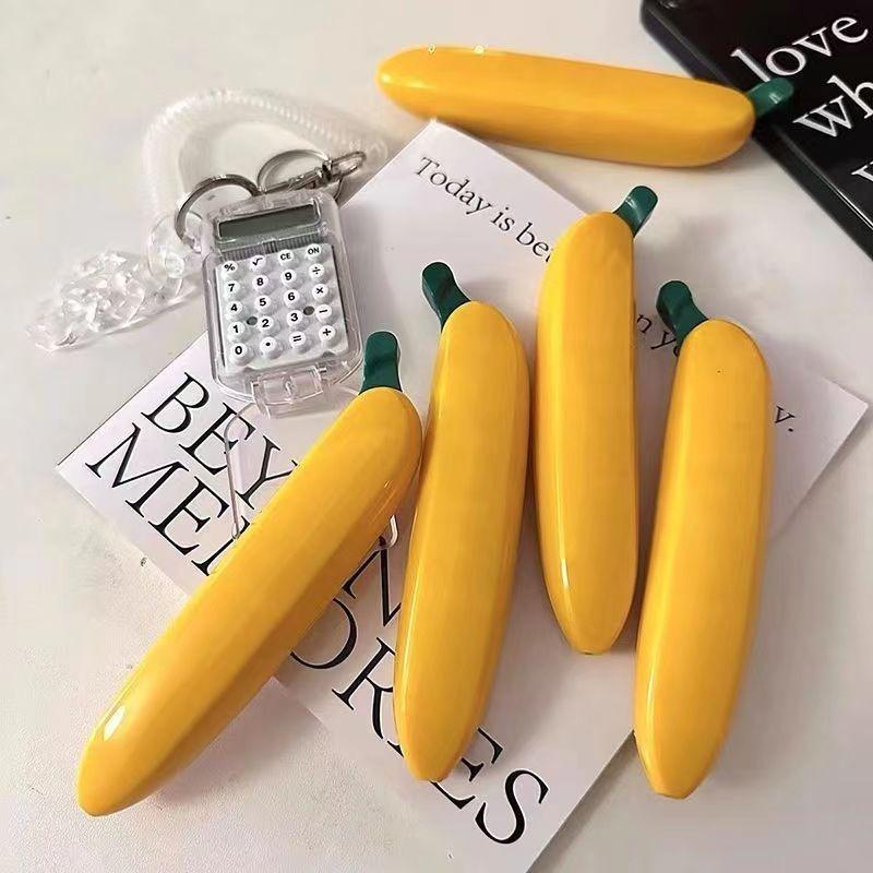 Hohes Aussehen INS-Stil Bananen-Druckstift Lustige Simulations-Schreibwaren Süßes Kreatives Schreibwerkzeug für Schüler Schule Büro Täglich
