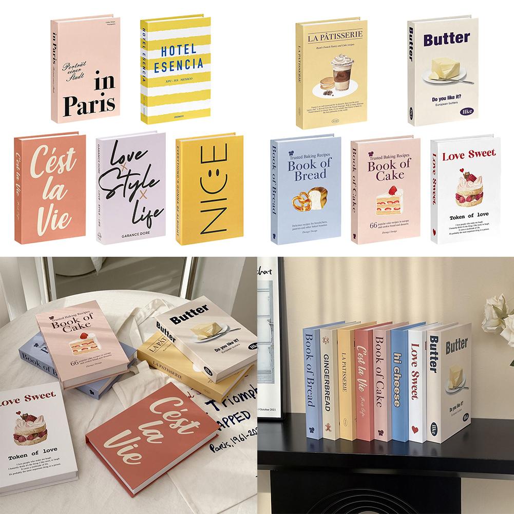 Elegant Paper Simulation Books Set of 5 for Stylish Interiors