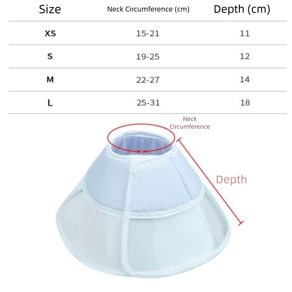 Comfortable Cat Recovery Cone Collar Soft Cat Elizabethan Ring Reusable Pet Protective Collar  Dogs