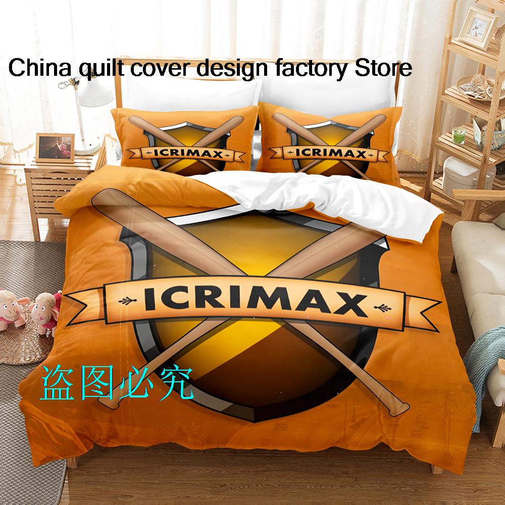 

Comforter Burgerpommes Icrimax Bedding Set Single Twin Full Queen King Size Bed Set Kids Bedroom s Anime Bed Comforter (quilt)-EU Single(135*200cm)3pcs
