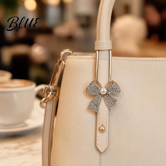 Lightweight Bow Accessory Brooch Pin 3D Design with Imitation Pearl