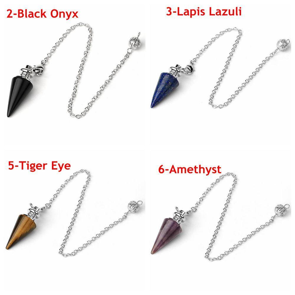 Růženín Přírodní Kámen Léčivý Krystal Kuželové Kyvadlo Amulet Reiki Kyvadlo Přívěsek