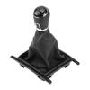 TUCKBOLD Manual Gear Shift Knob Cover for Volkswagen Amarok Front Gearbox Stick Shift Lever Black Plastic Faux 1 Piece 6-Speed Knob, Leather,