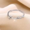 Fashion Arabic Alphabet Letter Ring For Women Gold Stainless Steel Adjustable Arabic Ring Wedding Jewelry Gift Bague Femme