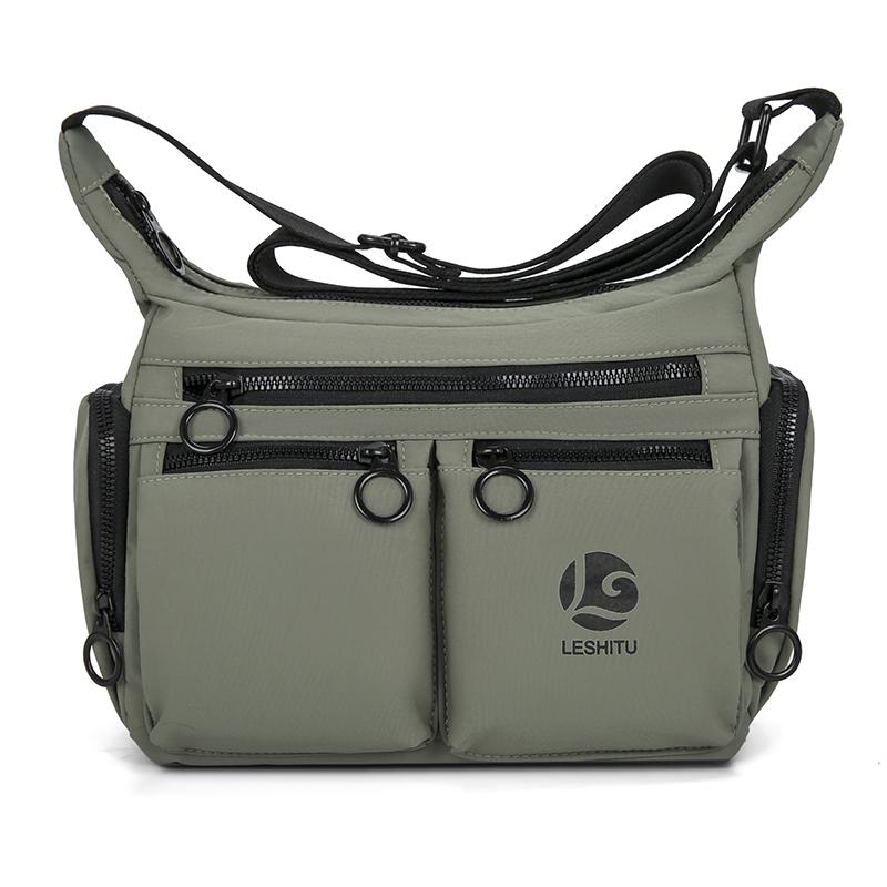 Unisex Crossbody Bag with Multi-pockets – Large Capacity Water-Resistant Sling Pack, for Commute & Travel