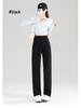 New Winter High-Waist Fleece-Lined Embroidered Pants - Women's Loose-Fit Warm Sweatpants