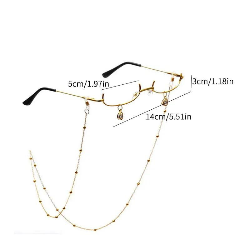 Damen Punk Retro Silber Halbrahmen Brillenrahmen Mode Trendig Ohne Gläser Mode Brillen Accessoire für Damen