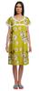 Moomaya Printed Short Sleeve Knee Length Nightdress Round Neck Sleepwear