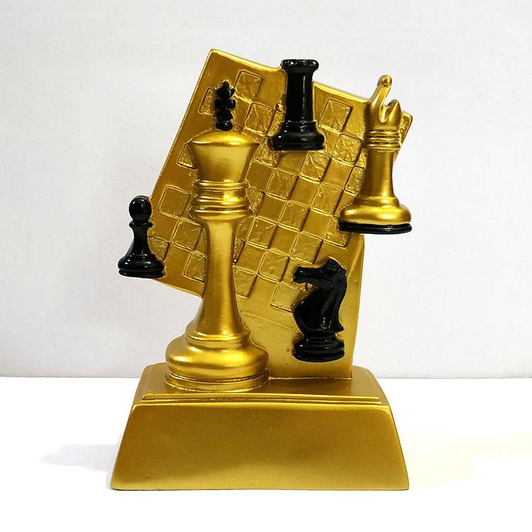 

Шахматный трофей, смоляной орнамент, украшения, поделки, фигурки, витрины, безделушки, выставочная скульптура, статуэтка, домашний декор, аксессуары small 10x5x14cm золотой