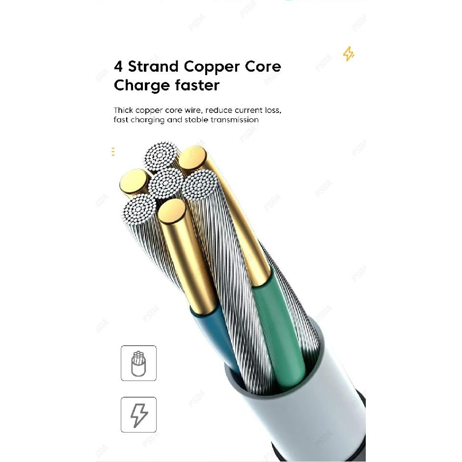 3 in 1 66W 6A Fast Charging USB Type C Cable Micro USB Spring Car Charger For iPhone Xiaomi  Samsung Phone Charger Cord