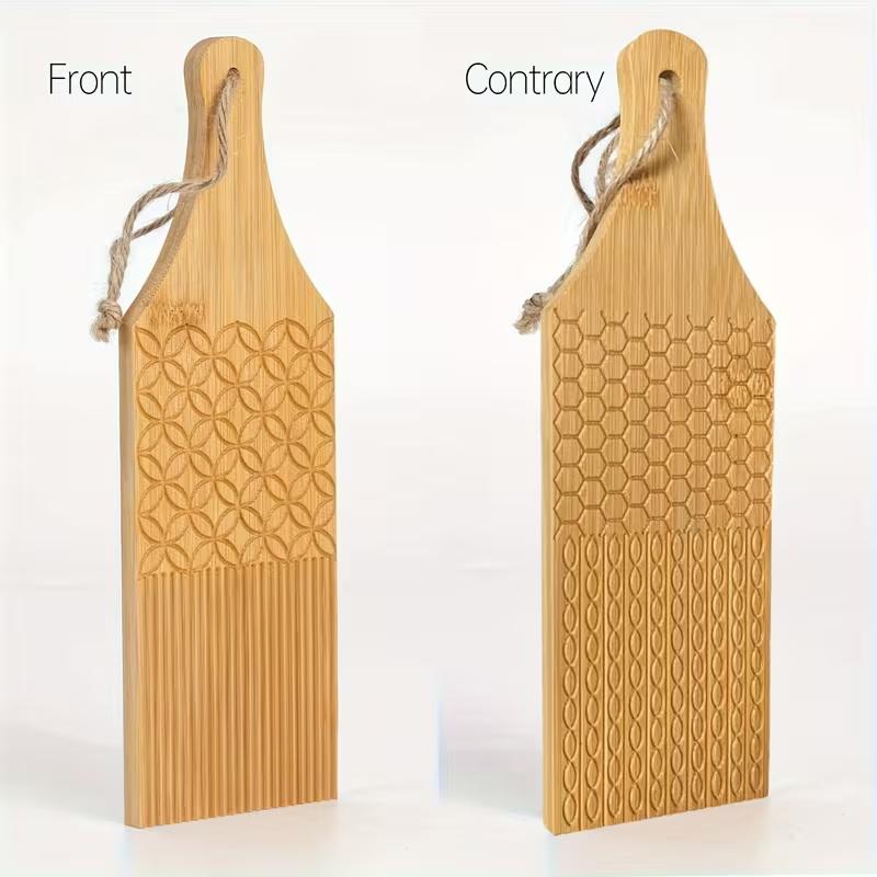 1 Set Bamboo Pasta Making Tools Gnocchi Board Dough Sheeter Kitchen Noodle Maker Shaper Bamboo Chopping Board For Home Use