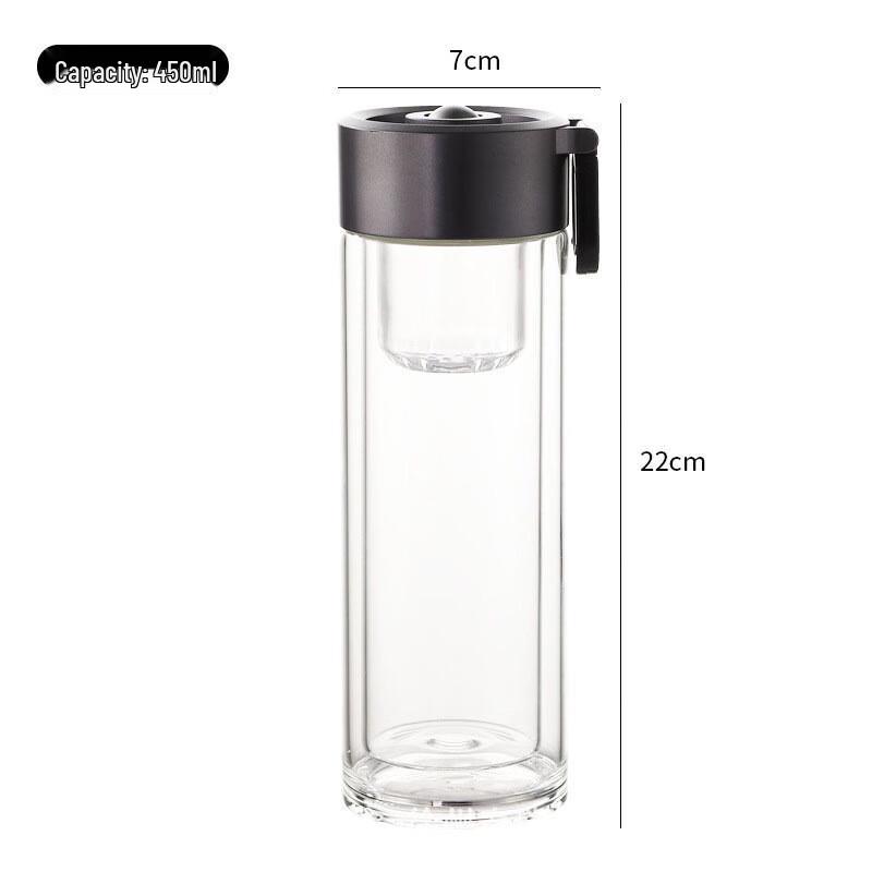 Shangqi Double-Layer Borosilicate Tea Infuser Mug with Handle