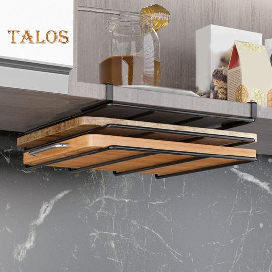 Chopping Board Rack Under-Cabinet Cutting Board Holder Strong Load-bearing Easy To Install Heavy-Duty Cutting Board Hanging Rack