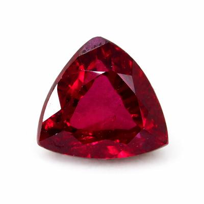 Natural Red Ruby Loose Gemstone 3.40 Ct Trillion Cut for Jewelry Making and Gem Collections