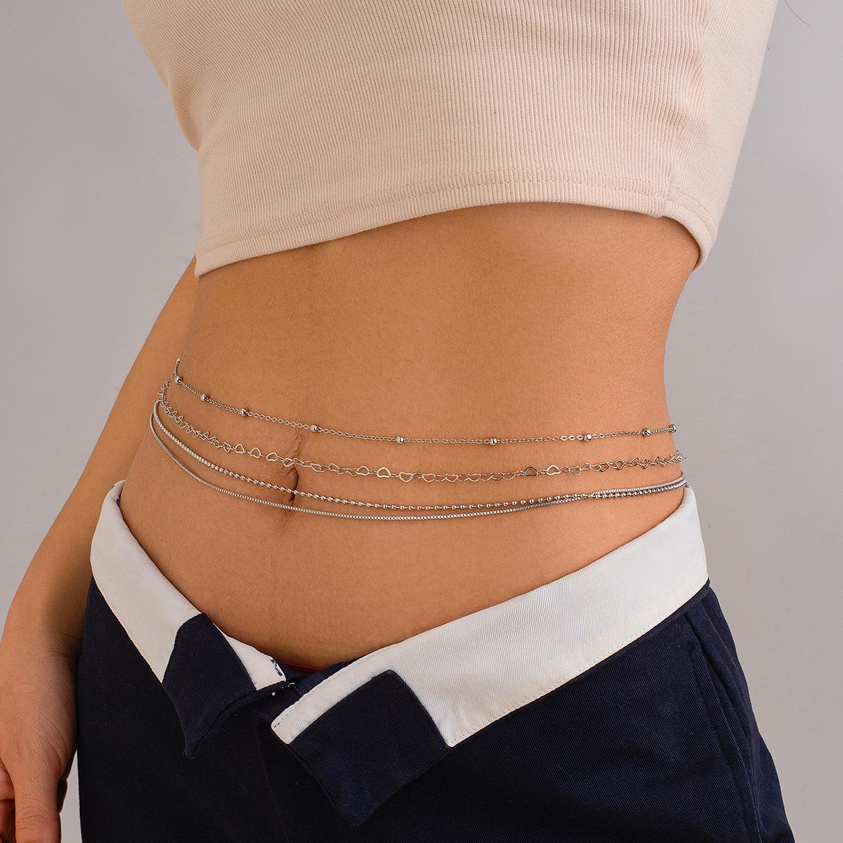 

Accessories, stacked metal thin chain, sexy multi-layer sweet and cool girl body chain body chain