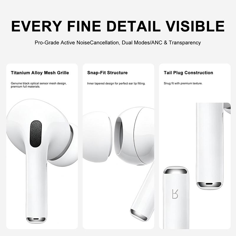 AirPods Pro 2nd Generation True Wireless Bluetooth Earbuds In‑ear Noise Reduction Stereo Headphones With Type‑C Charging Cable For iOS Android