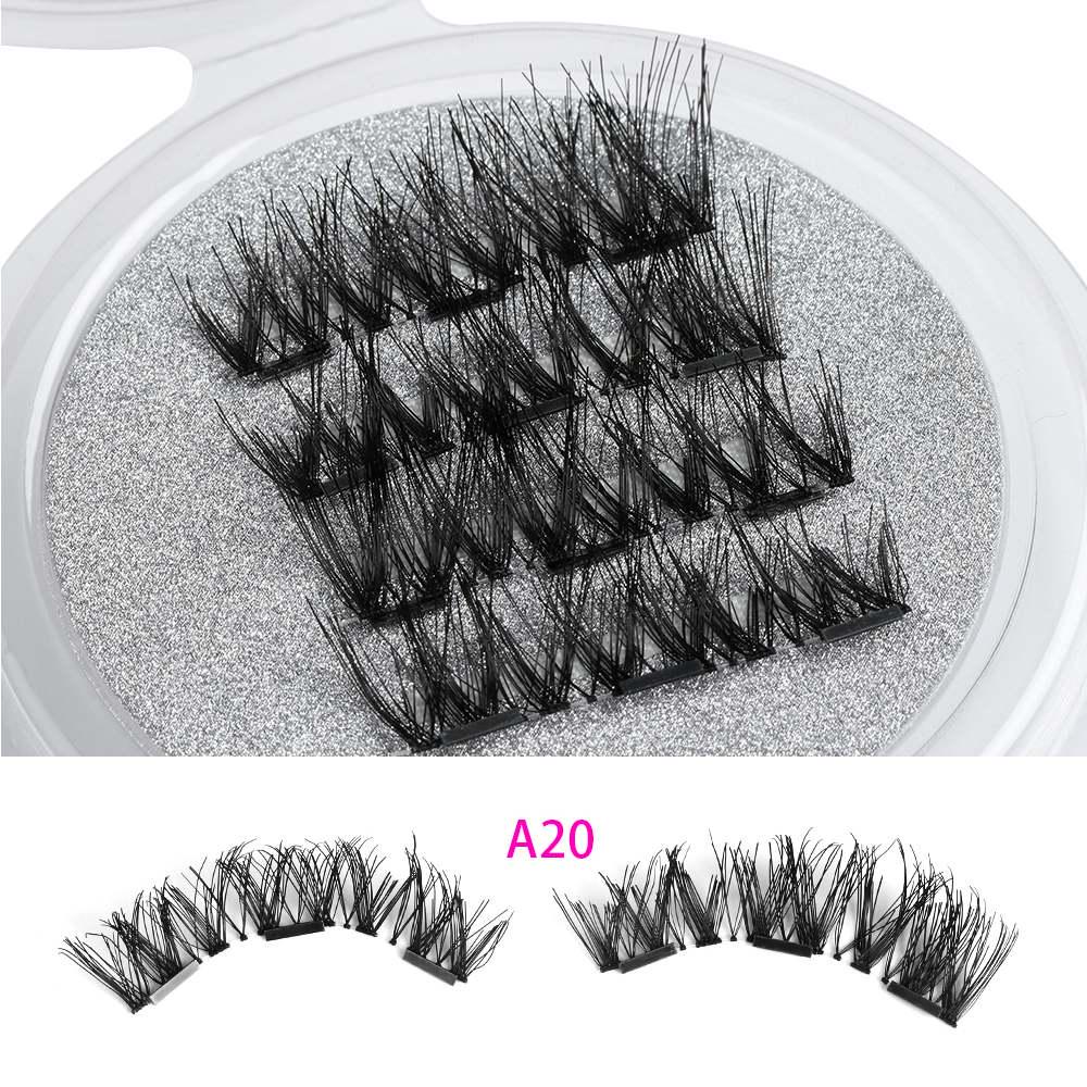 

4 Pcs Sexy Full Coverage Long Cilia Extension Tools Cross Wispy Triple Magnet False Eyelashes A20